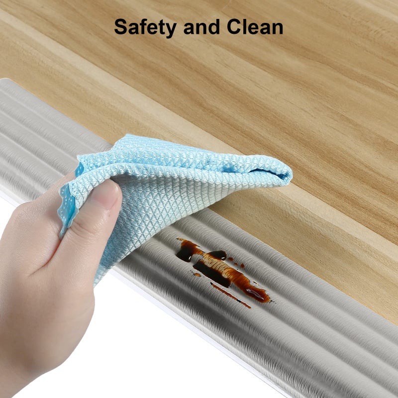 Dovesail Upgrade Baby Proofing Edge Corner Protector, 16.4ft Edge Guards Padding with 3M Adhesive, Extra-Wide Soft Rubber Foam Padding, Furniture,Sharp Edge Safety Corner Edge Bumper Guard-Gray - Image 5